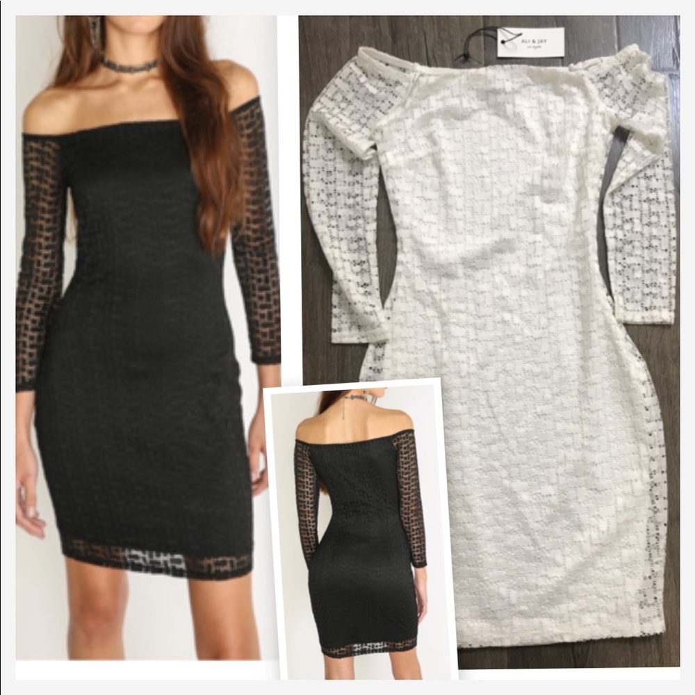 🆕 Ali & Jay Off Shoulders Lace Dress😍